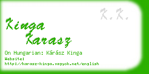 kinga karasz business card